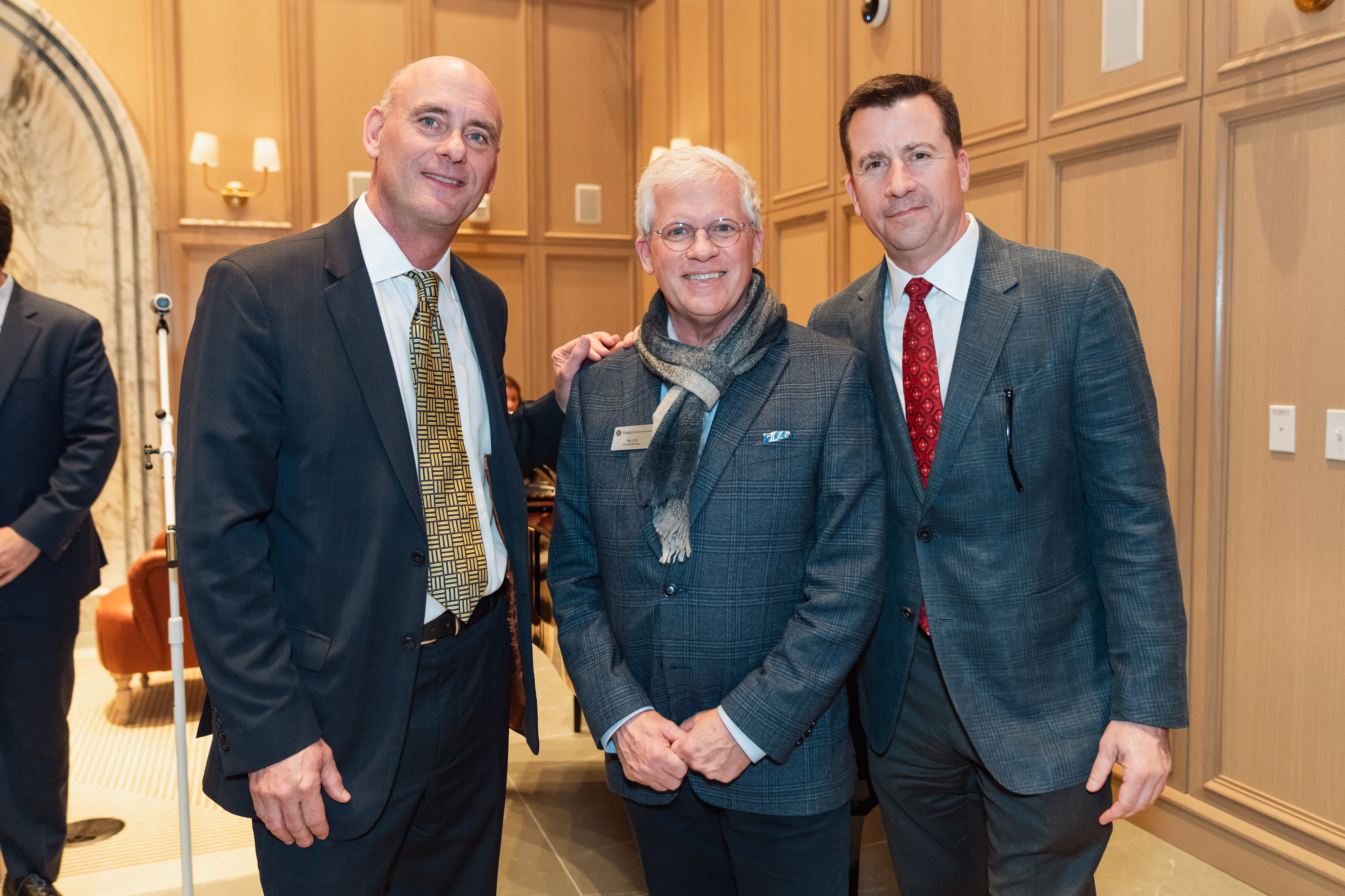 From Left: Tom Gaston, Co-CEO Maplewood/Inspir; Tim Cox, General Manager, Inspīr Embassy Row; Shane Herlet, Co-CEO Maplewood/Inspir